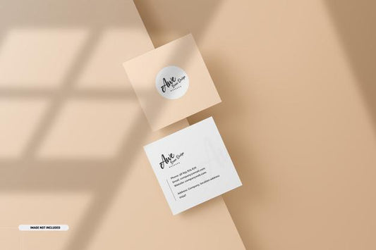 Free Square Business Card Mockup Psd