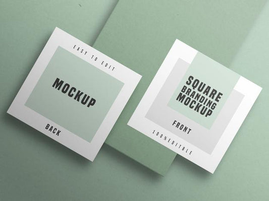 Free Square Business Card Mockup Psd