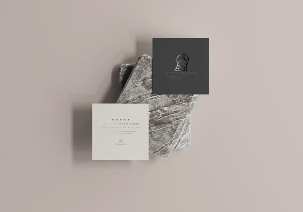 Free Square Business Card Mockup Psd