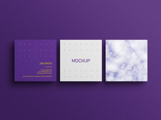 Free Square Business Card Mockup Psd