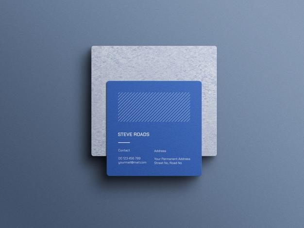 Free Square Business Card Mockup Psd