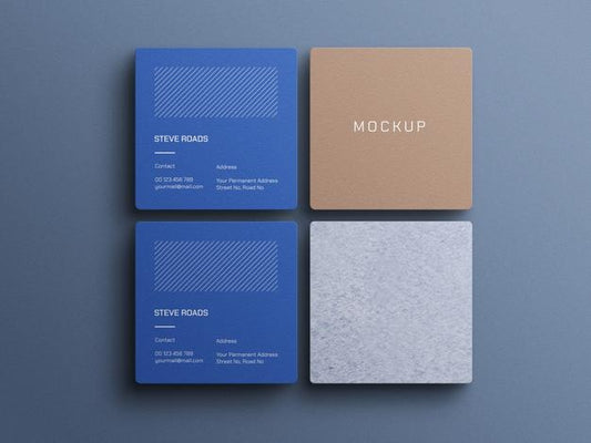 Free Square Business Card Mockup Psd