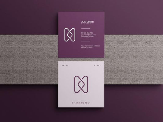 Free Square Business Card Mockup Psd