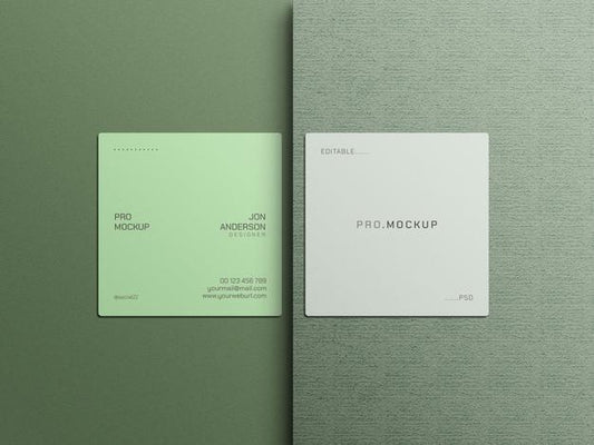 Free Square Business Card Mockup Psd