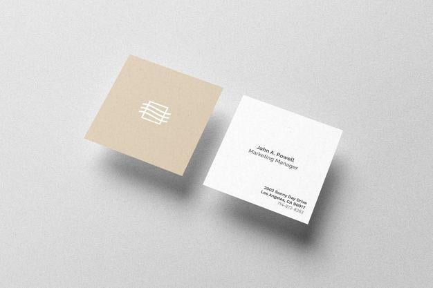 Free Square Card Mockup Psd