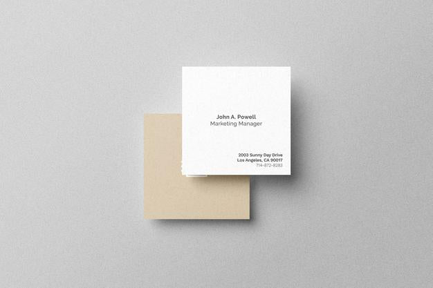 Free Square Card Mockup Psd