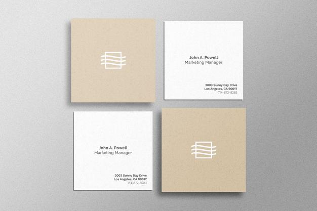 Free Square Card Mockup Psd