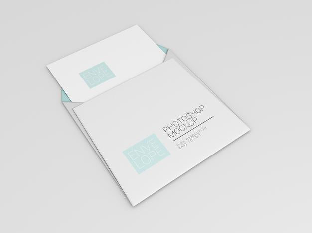 Free Square Envelope Mockup Psd