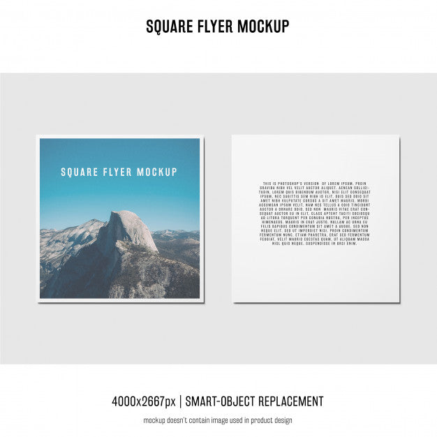 Free Square Flyer, Greeting Card, Invitation Mockup Psd