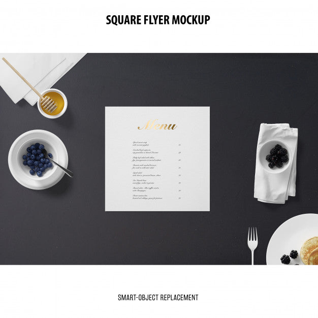 Free Square Flyer Mockup Psd