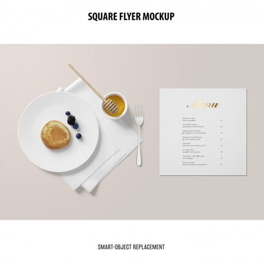 Free Square Flyer Mockup Psd