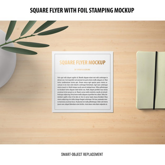 Free Square Flyer Mockup Psd