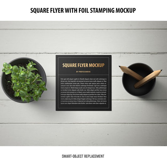 Free Square Flyer Mockup Psd