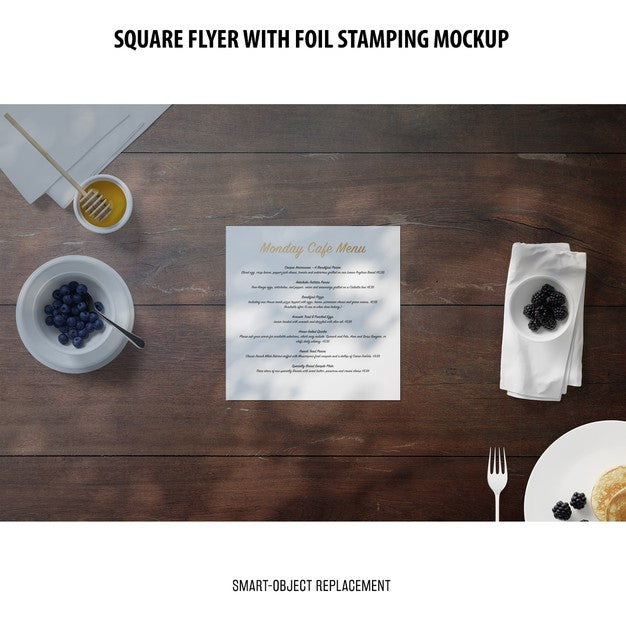 Free Square Flyer Mockup Psd