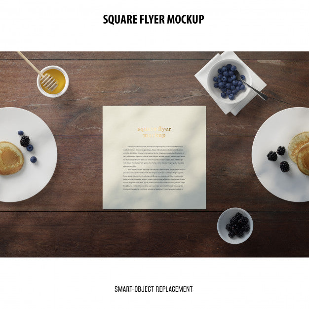 Free Square Flyer Mockup Psd