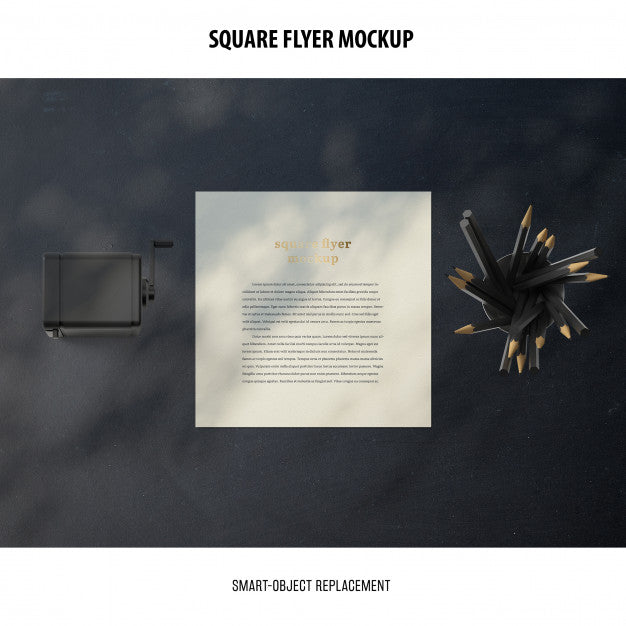 Free Square Flyer Mockup Psd