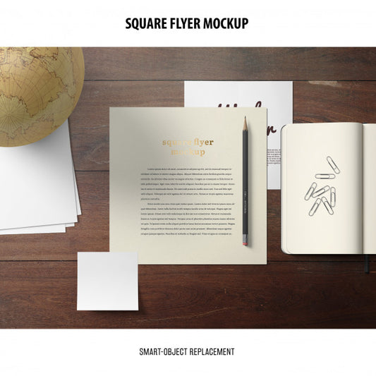 Free Square Flyer Mockup Psd