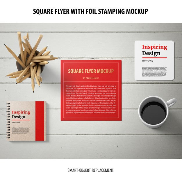 Free Square Flyer Mockup Psd