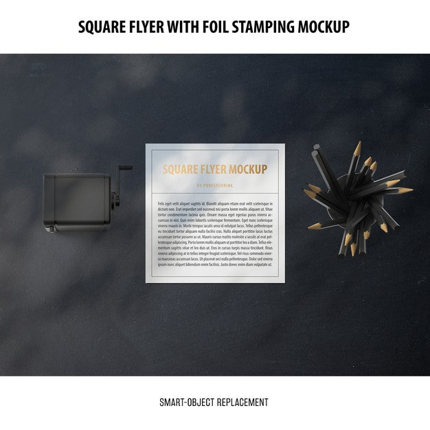 Free Square Flyer Mockup Psd