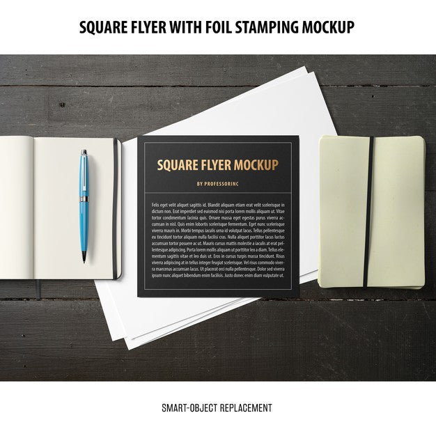 Free Square Flyer Mockup Psd