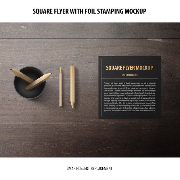 Free Square Flyer Mockup Psd