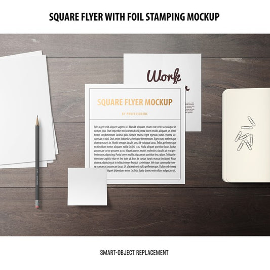 Free Square Flyer Mockup Psd