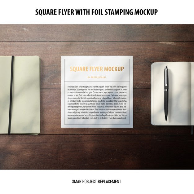 Free Square Flyer Mockup Psd