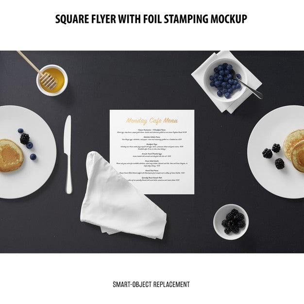 Free Square Flyer Mockup Psd