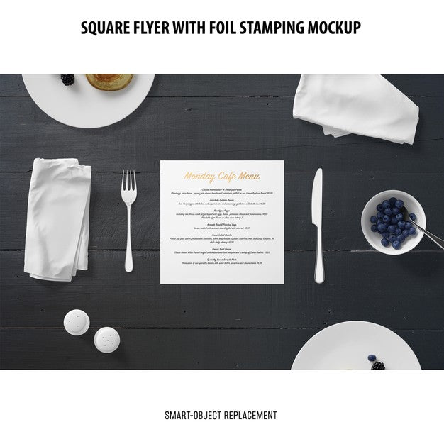 Free Square Flyer Mockup Psd