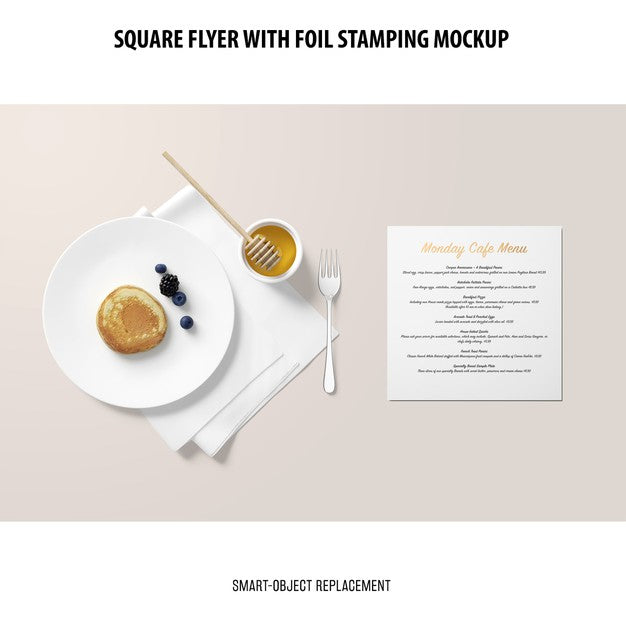 Free Square Flyer Mockup Psd