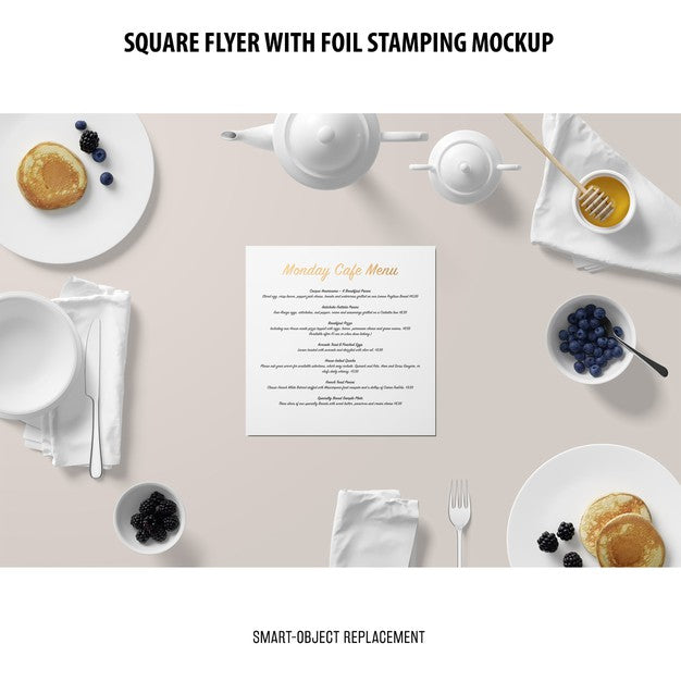 Free Square Flyer Mockup Psd