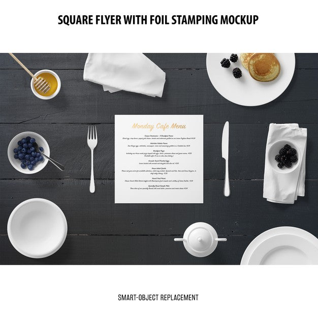 Free Square Flyer Mockup Psd