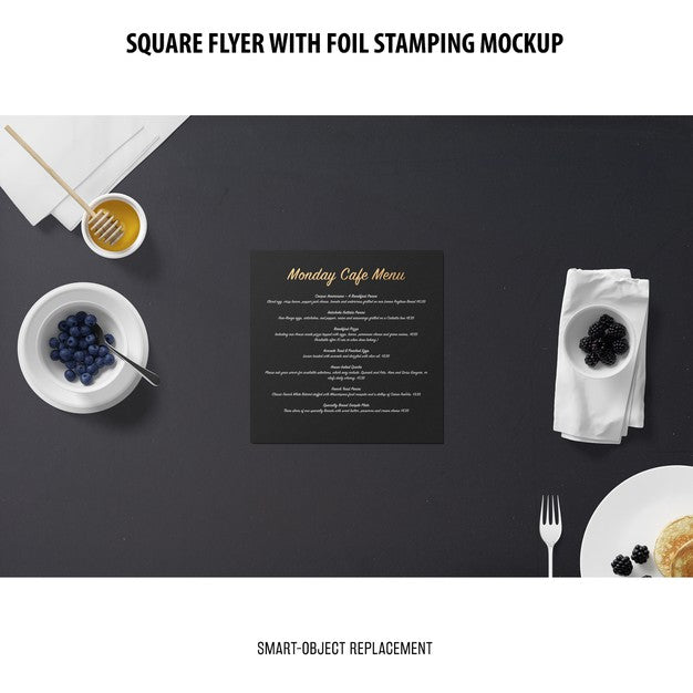 Free Square Flyer Mockup Psd