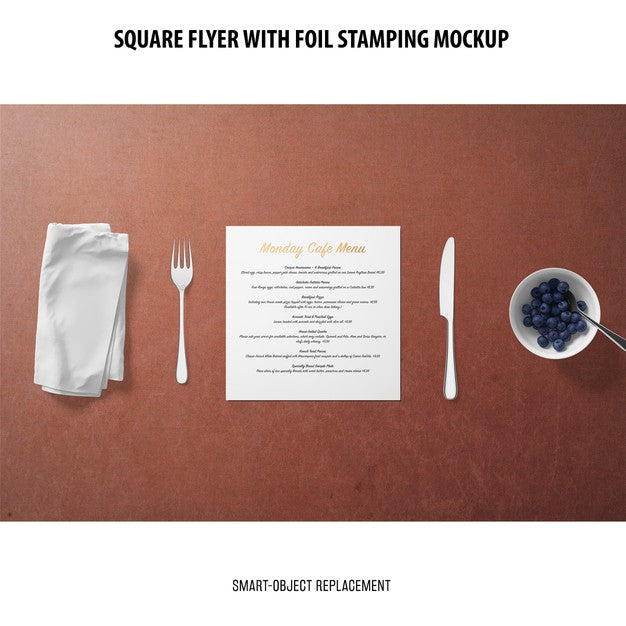 Free Square Flyer Mockup Psd