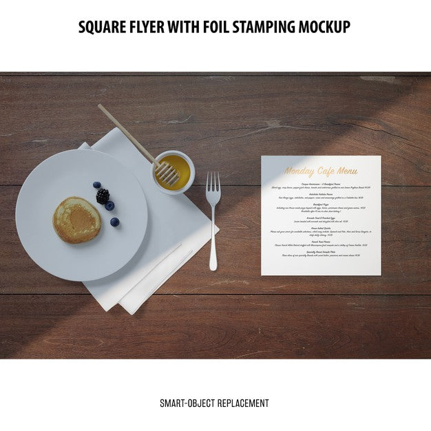 Free Square Flyer Mockup Psd