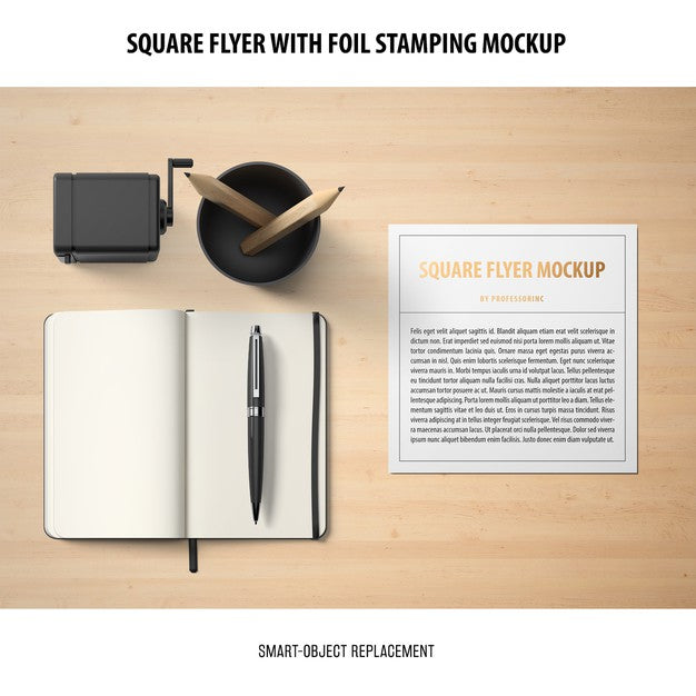 Free Square Flyer Mockup Psd