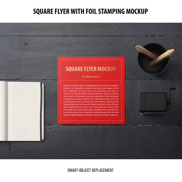 Free Square Flyer Mockup Psd