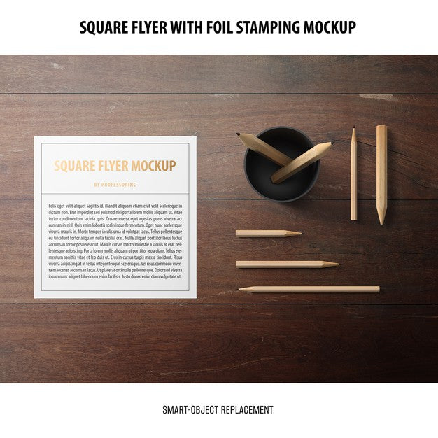 Free Square Flyer Mockup Psd