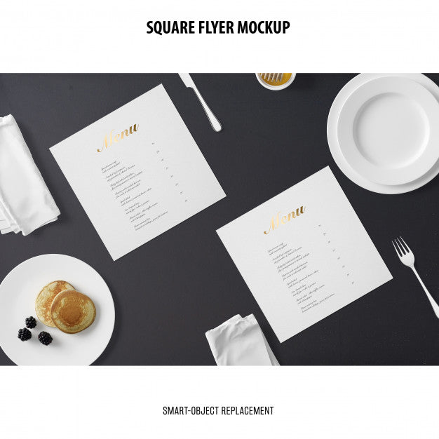 Free Square Flyer Mockup Psd