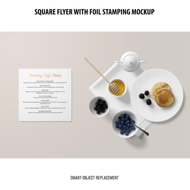 Free Square Flyer Mockup Psd