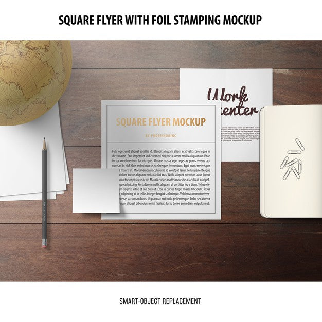 Free Square Flyer Mockup Psd