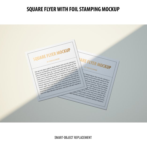 Free Square Flyer Mockup Psd