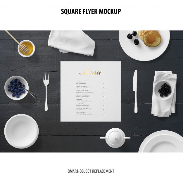 Free Square Flyer Mockup Psd