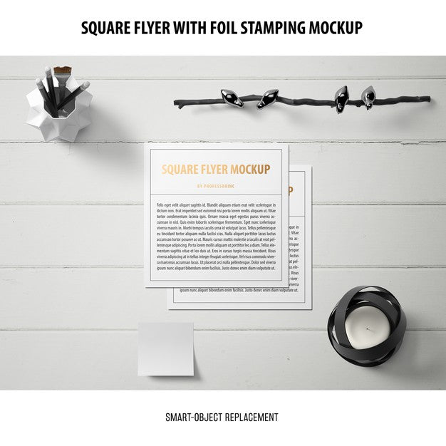 Free Square Flyer Mockup Psd