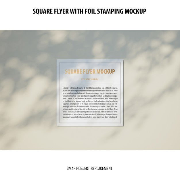 Free Square Flyer Mockup Psd