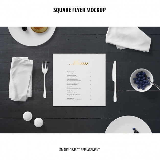 Free Square Flyer Mockup Psd