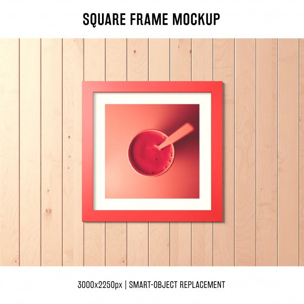 Free Square Frame Mockup Psd