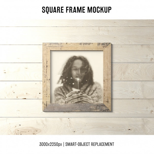 Free Square Frame Mockup Psd