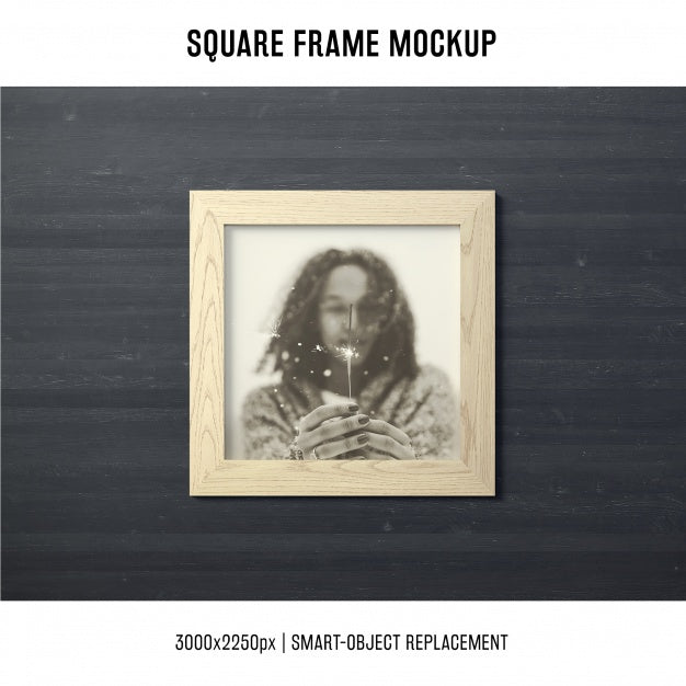 Free Square Frame Mockup Psd