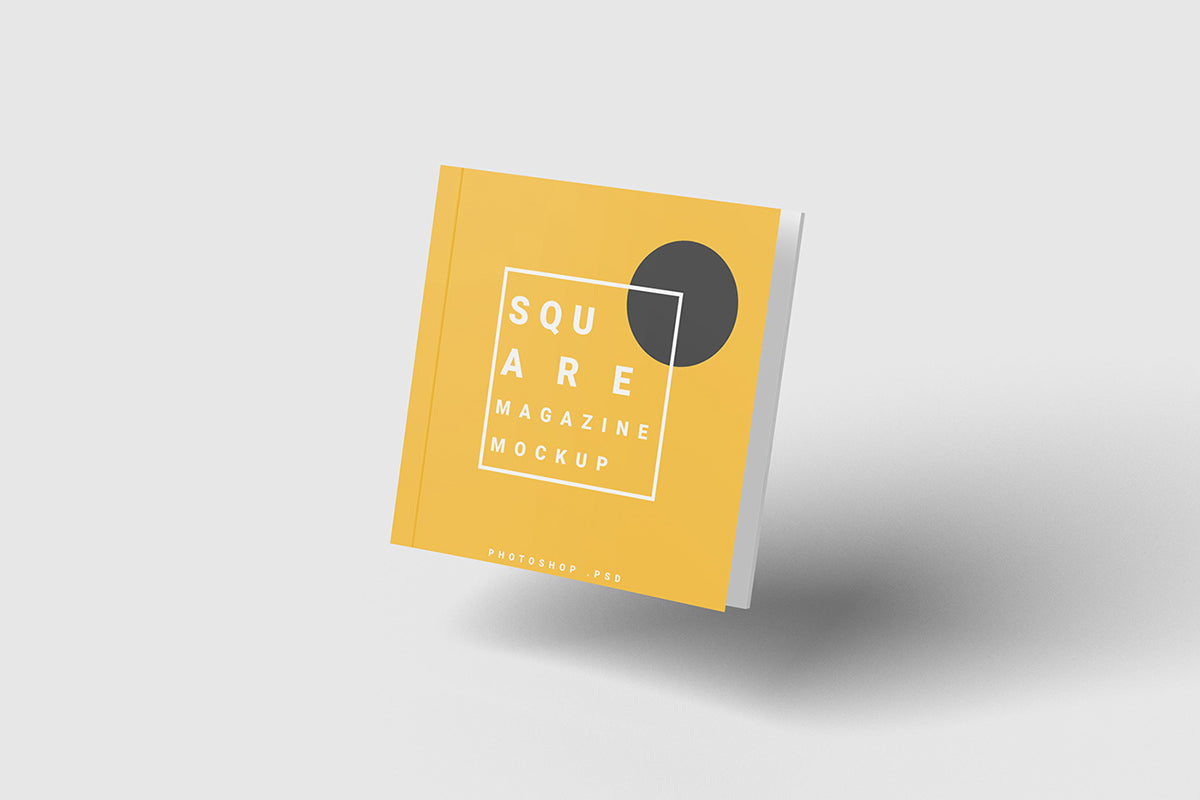 Free Square Magazine Mockup